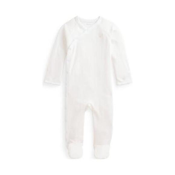 Polo Ralph Lauren Baby Organic Cotton Striped Footed Coverall 6-9 Mo NWT - Picture 1 of 2